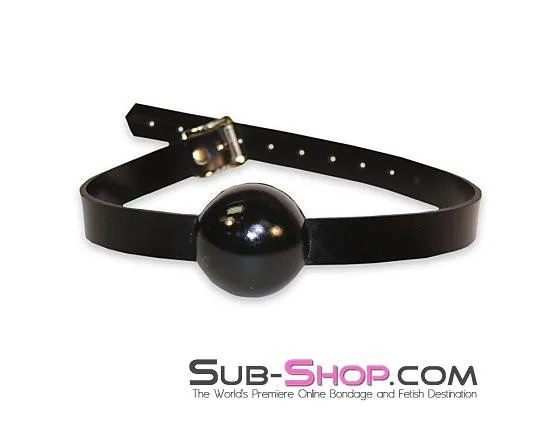 1466A      Rubber Desires Rubber Strap Ballgag, Black Ball