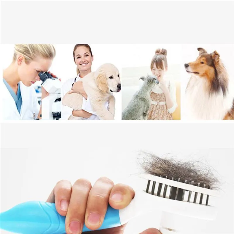 1pc Pet Comb Stainless Needle Ergonomic Pet Grooming Comb Pet Hair Comb For Cat Dog Pet Supplies