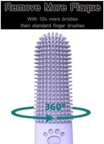 4Pcs 360° Pet Finger Toothbrush