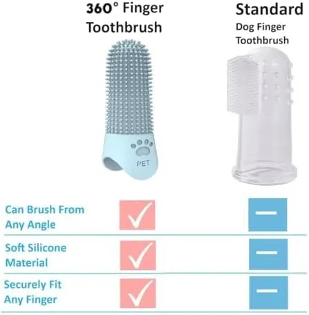 4Pcs 360° Pet Finger Toothbrush