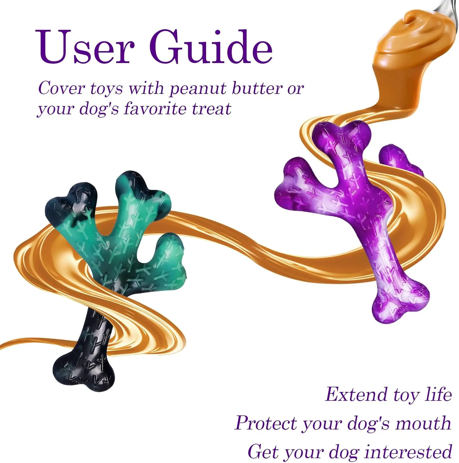 Aggressive Chewers Dog Chew Toys, 2 Pack Tough Dog Toys for Aggressive Chewers Large Breed, Indestructible Dogs Toy for Gift, Interactive to Keep Them Busy