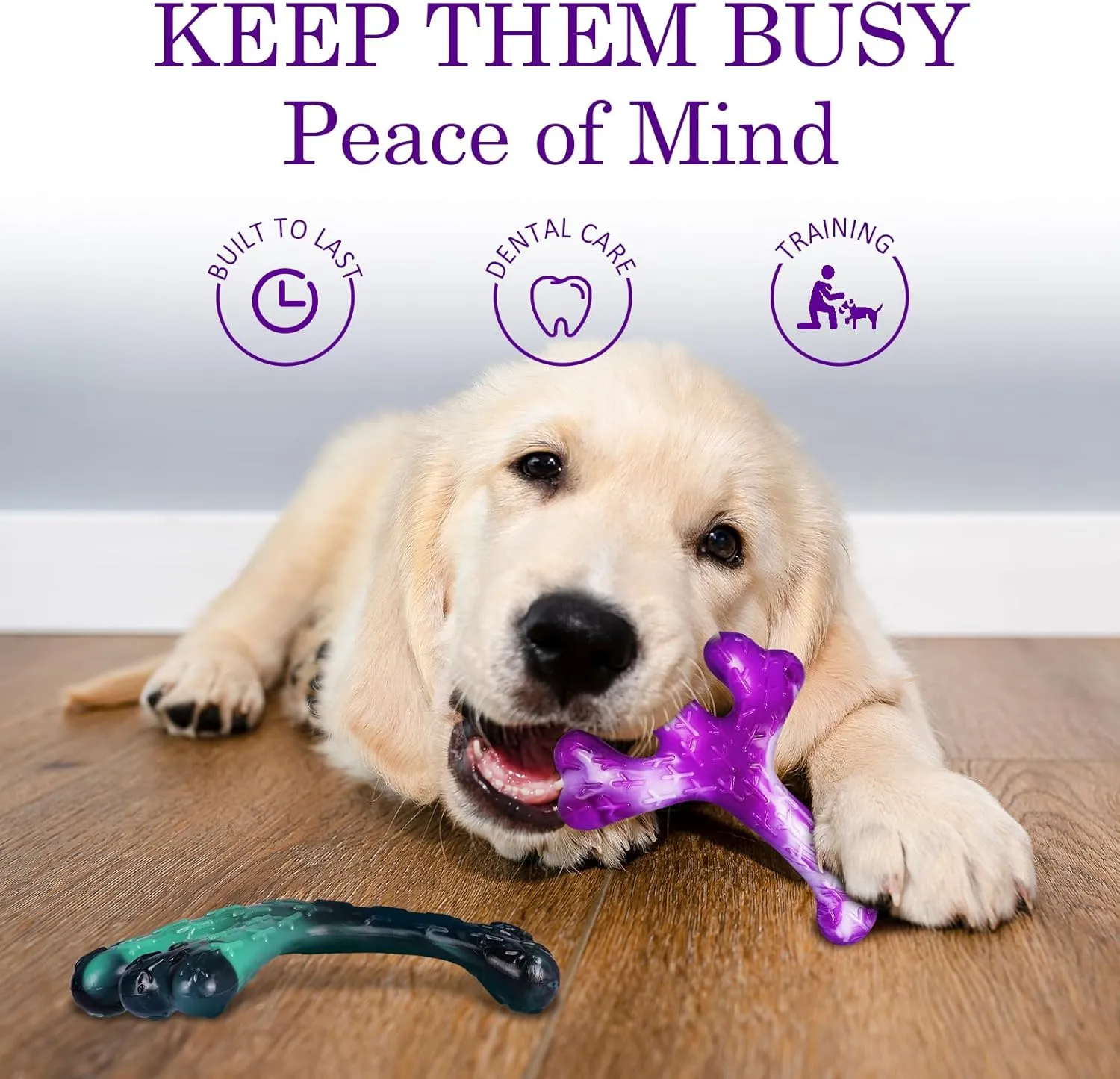 Aggressive Chewers Dog Chew Toys, 2 Pack Tough Dog Toys for Aggressive Chewers Large Breed, Indestructible Dogs Toy for Gift, Interactive to Keep Them Busy