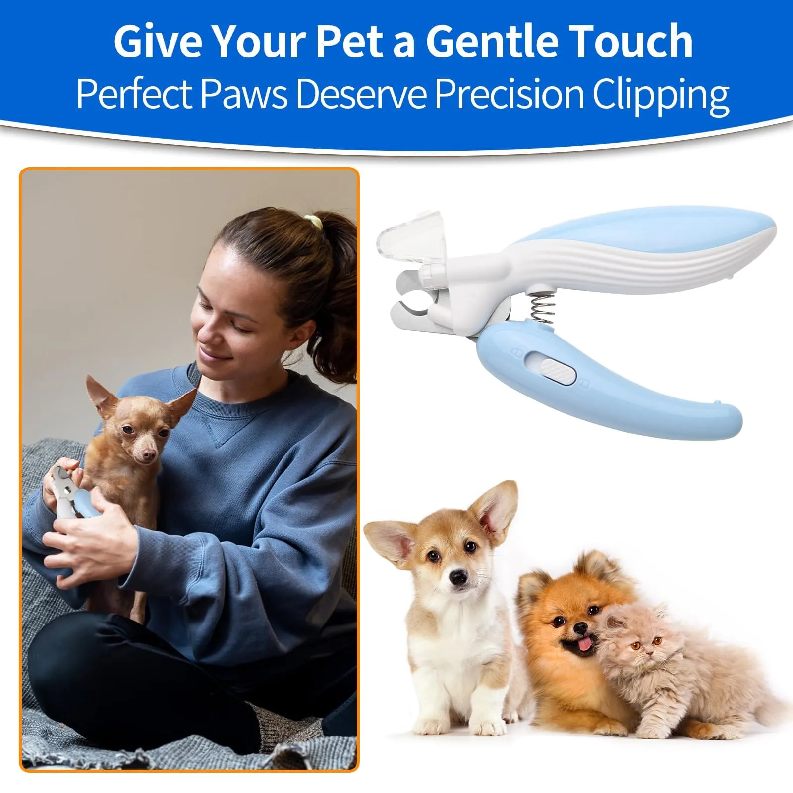 BaByliss Pro Pet LED Lighting Nail Clipper for Dogs and Cats - Small