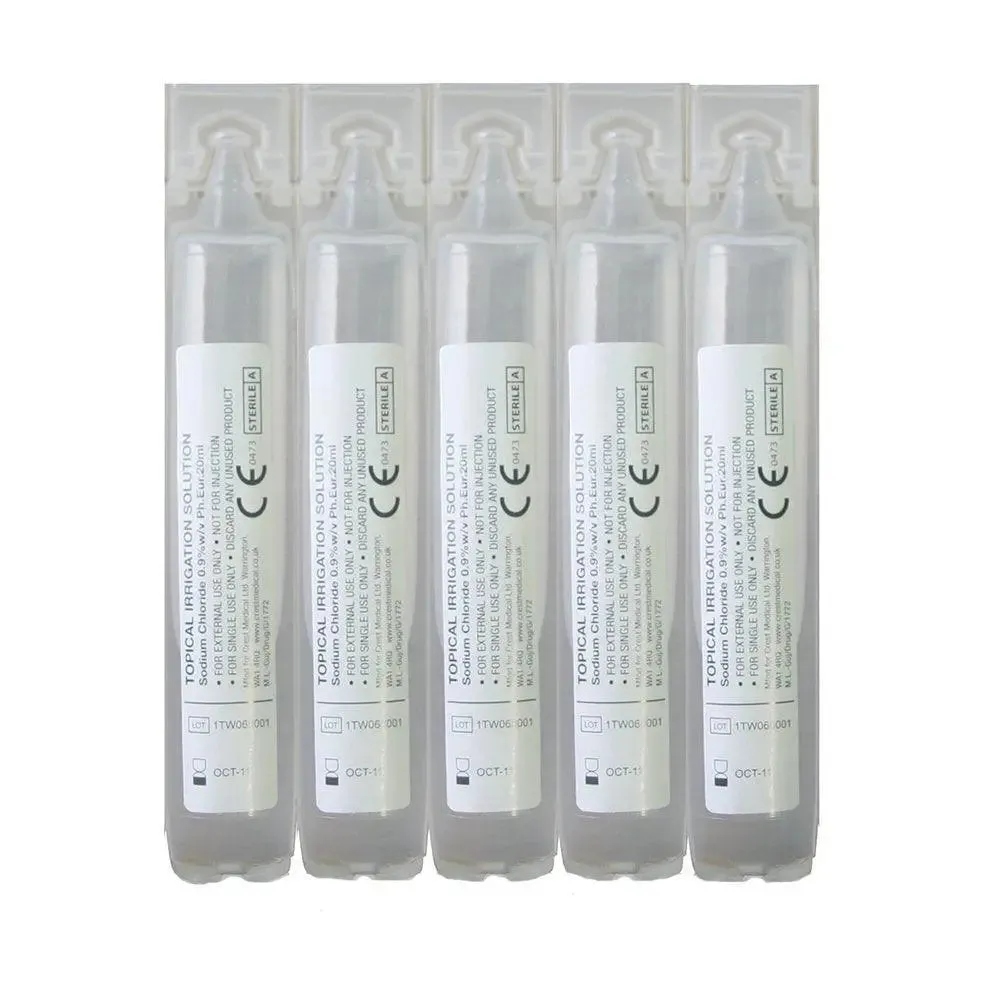 Blue Dot Sterile Saline Pods- 25 Pods