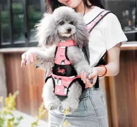 Breathable four legged dog backpack