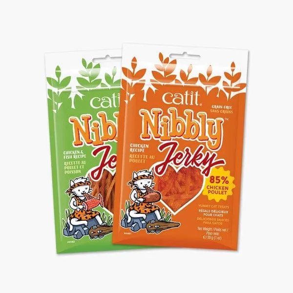Catit Nibbly Jerky Chicken & Fish Recipe Cat Treats