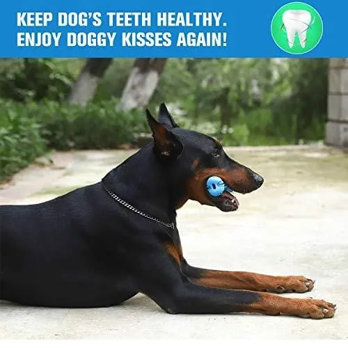 Chooseen Dog Toothbrush Stick Upgraded Dog Chew Toys Bone Bite Resistant Dental Care Effective Teeth Cleaning Blue for Small Medium Dogs Pets