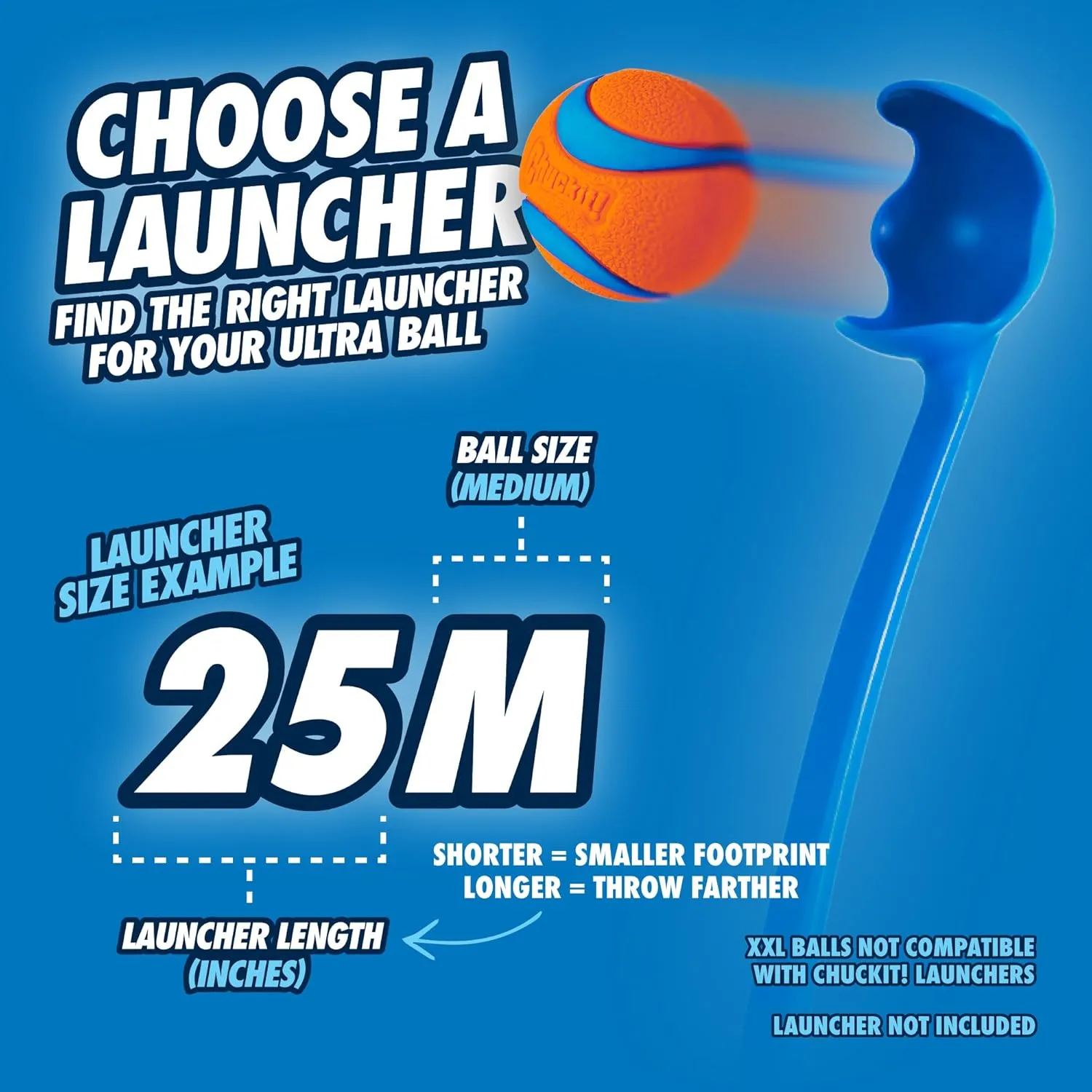Chuckit! Dog Balls - Interactive Dog Toys, High-Bounce Fetch Ball, Floating Ultra and Rugged Balls, Durable - Size Medium, 2.5-inch Diameter, Set of 3