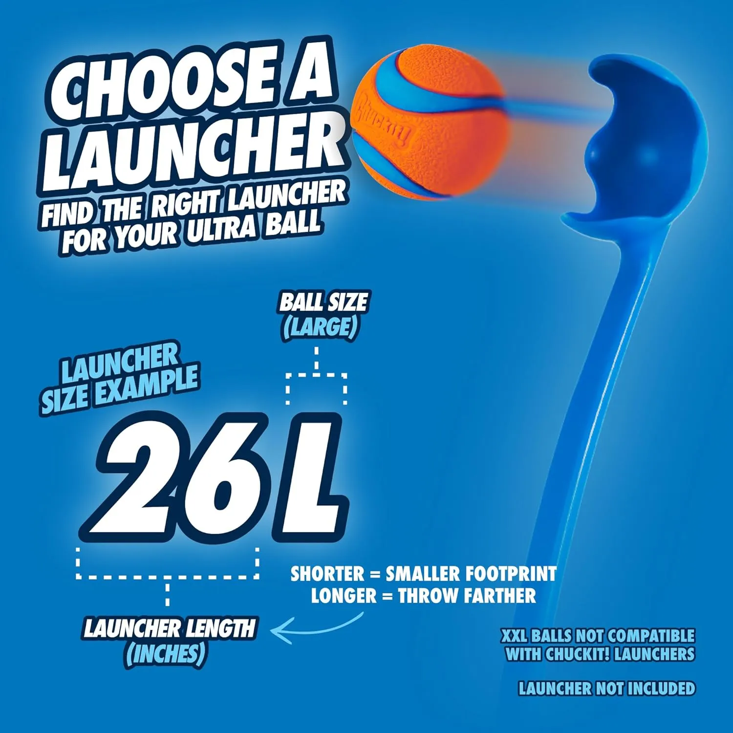 Chuckit! Ultra Ball Dog Toy - Size Large - For Dogs 60-100 lbs - Made from Durable Rubber - Super Bouncy - Floats in Water - 3-inch Diameter - Pack of 1