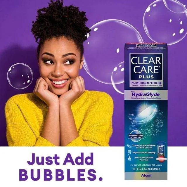 Clear Care Plus HydraGlyde Cleaning and Disinfecting Solution - 12 oz