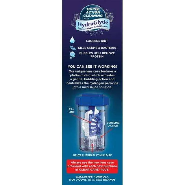 Clear Care Plus HydraGlyde Cleaning and Disinfecting Solution - 12 oz