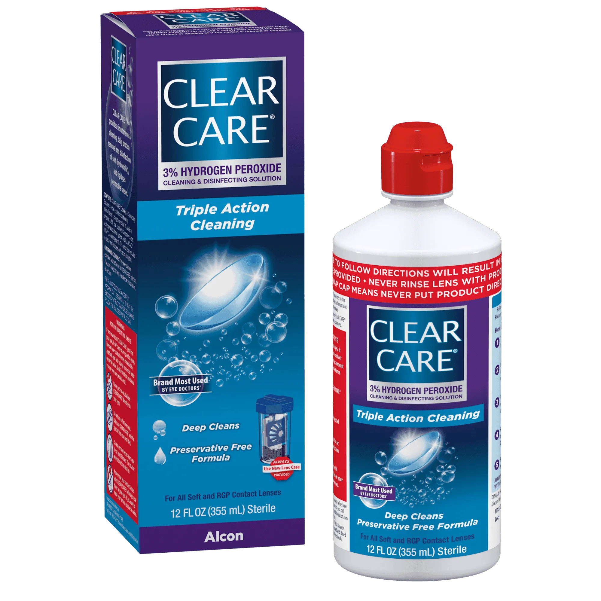 Clear Care Plus HydraGlyde Cleaning and Disinfecting Solution - 12 oz