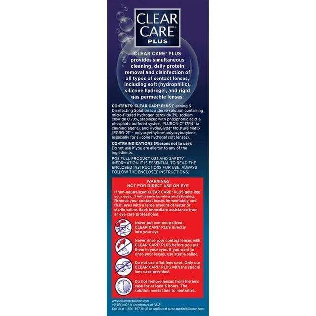 Clear Care Plus HydraGlyde Cleaning and Disinfecting Solution - 12 oz