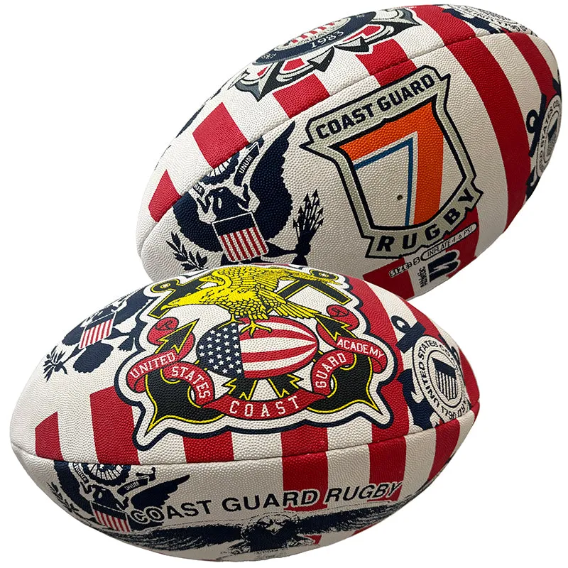 Coast Guard Stripes Rugby Ball - Size 5