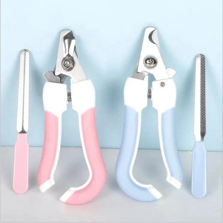 Comfortable Pet Cat & Dog Nail Clippers/Cutter Set With File Angle Shape Nail Cutter