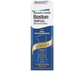 Contact Lens Solution Boston Simplus® 3.5 oz. Solution - Bausch & Lomb  Mfr# 31011905611