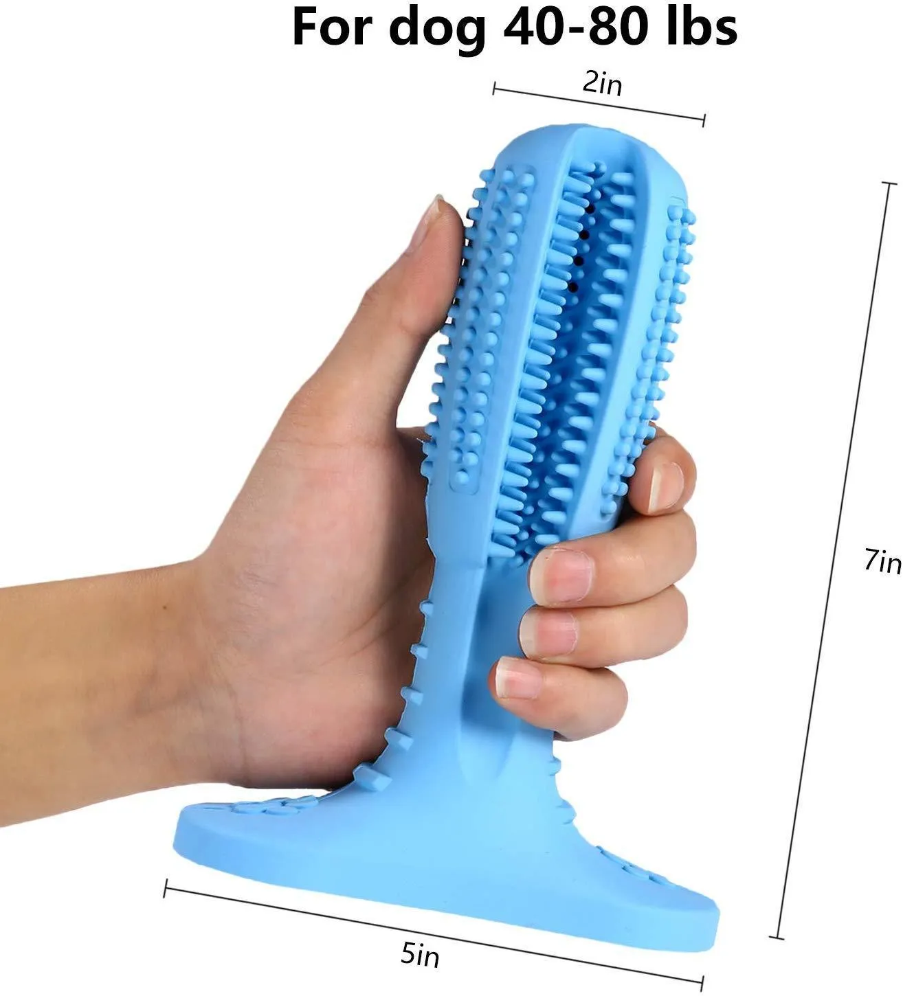 Cutiful Dog Toothbrush Dog Chew Tooth Cleaner Brushing Stick Natural Rubber Dog Chew Toys Doggy Puppy Dental Care Dog Chew Toothbrush for Pet Puppies