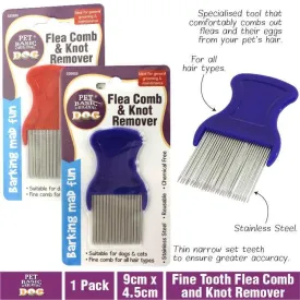 Dog Flea Comb & Knot Remover - 9cm x 4.5cm
