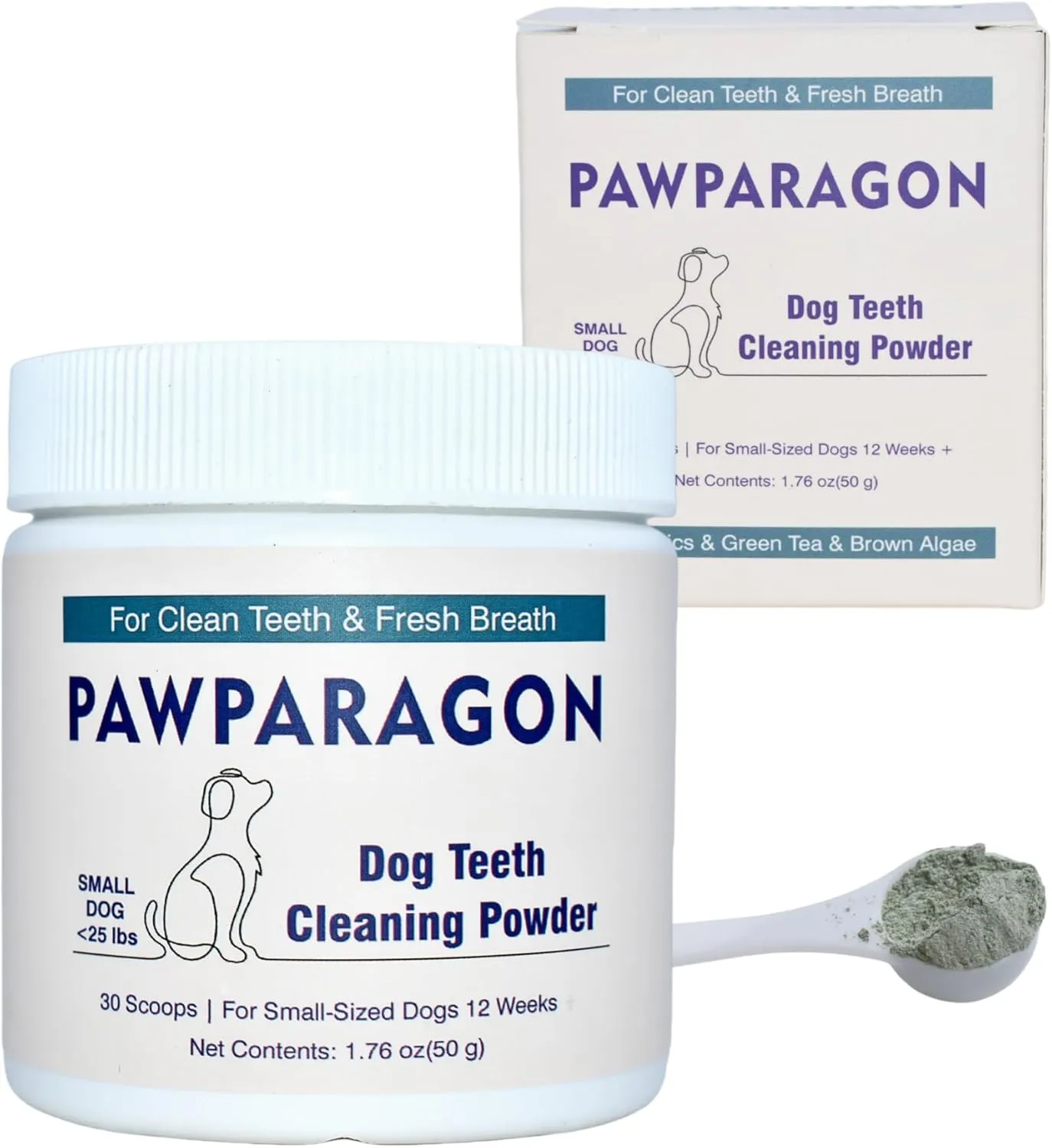 Dog Teeth Cleaning Powder - Targets Tartar & Reduces Plaque & Bad Breath, Dog Dental Powder - Teeth Cleaning Made Easy Eliminate, Dog Dental Care - Formulated for Small Dogs PP029
