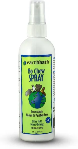 earthbath, No Chew Spray for Dogs - A Bitter Apple Spray for Dogs to Stop Chewing, Essential Dog Training & Behavior Aids, Cruelty Free, No Bite Spray for Puppies - 8 Oz (1 Pack)