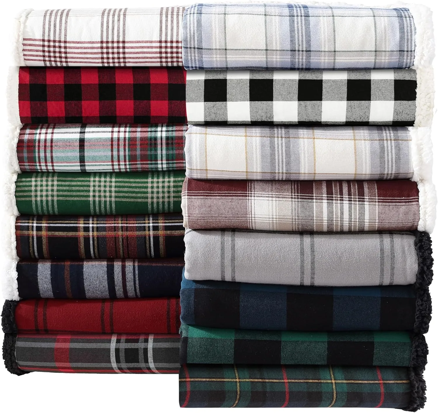 Eddie Bauer - Throw Blanket, Reversible Sherpa Fleece Bedding, Buffalo Plaid Home Decor for All Seasons (Red Check, Throw)