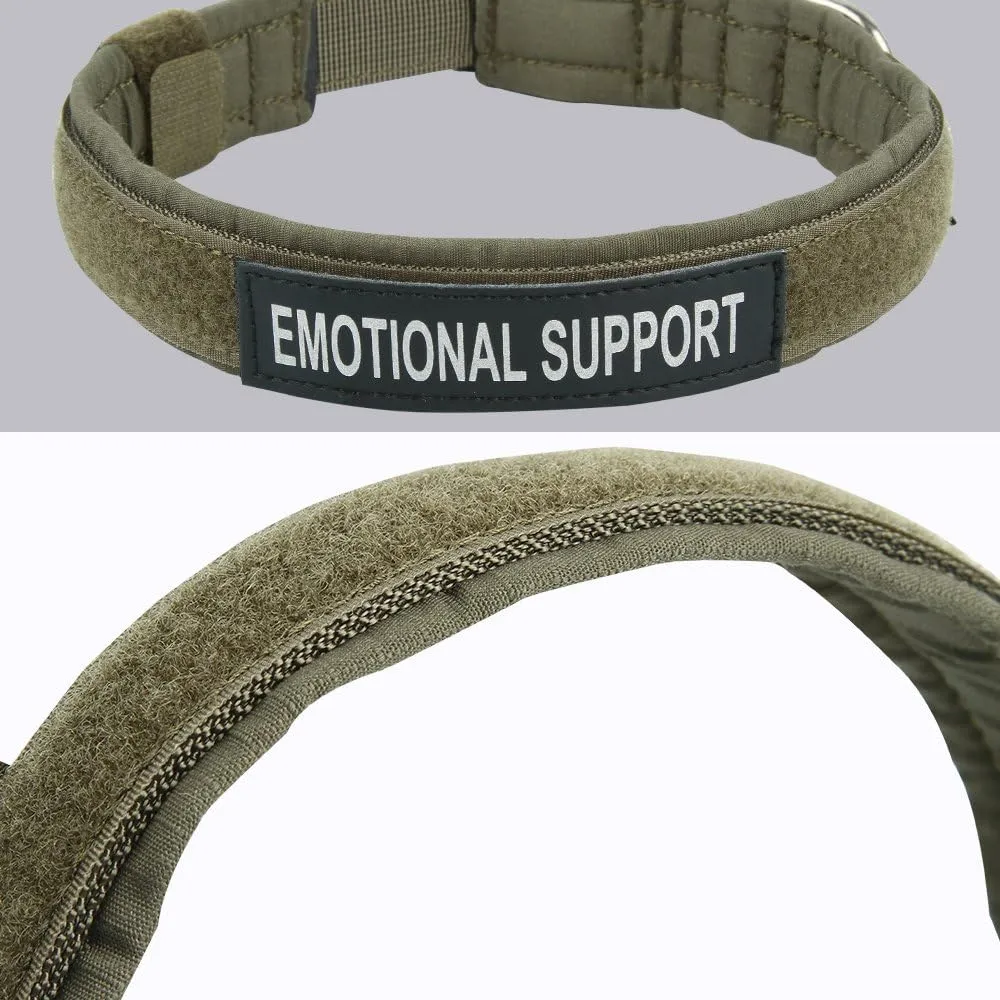 EXCELLENT ELITE SPANKER Tactical Small Puppy Dog Collar Nylon Adjustable Heavy Duty Military for Small Medium and Large Dogs Pet Soft Padded Dog Collar(RGN-L)