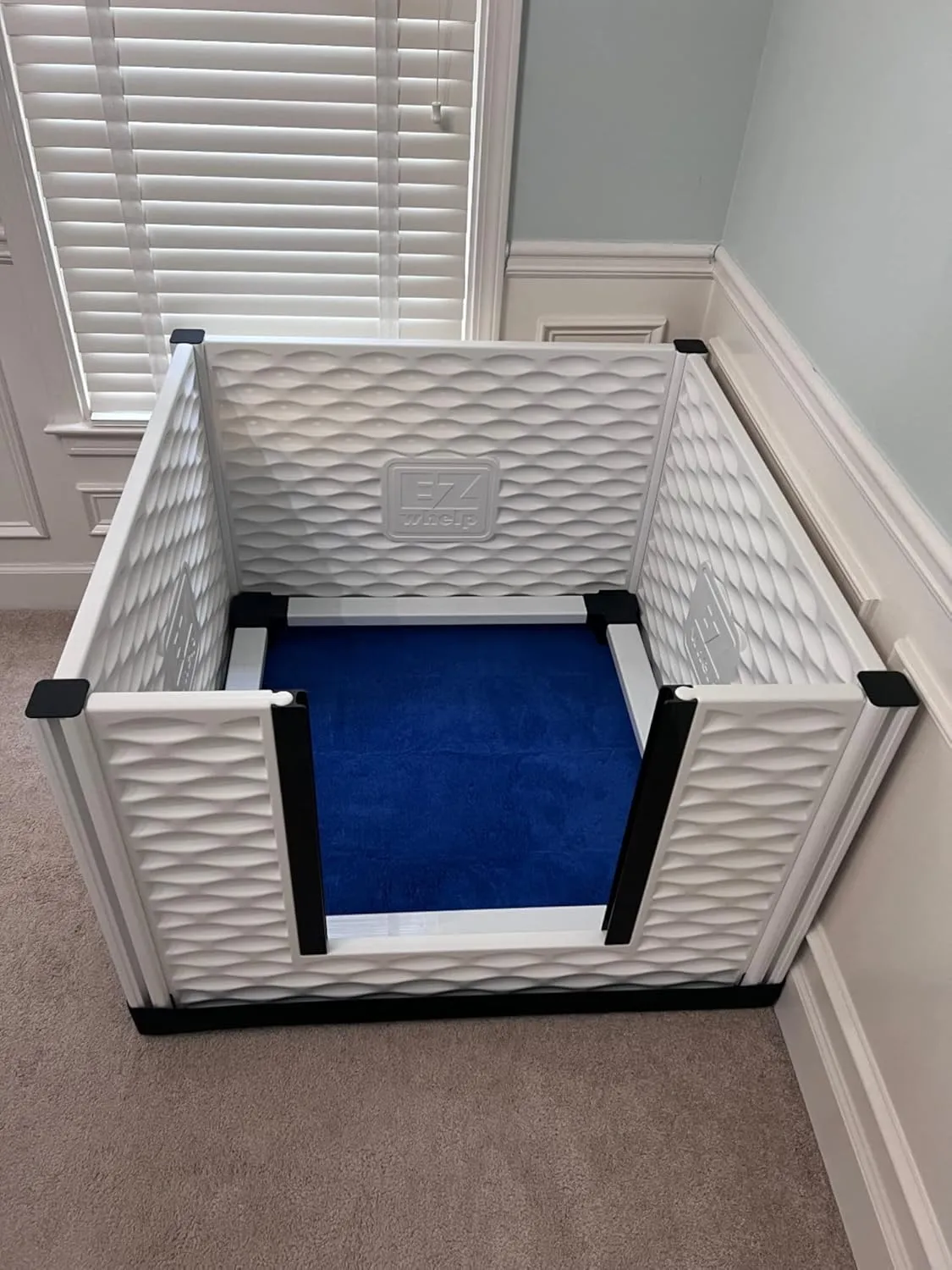 EZwhelp Traction Pad, Soft, Stable, and Washable Whelping-Box Base Mat, Puppy-Pen Floor Protector Pad, 38x38
