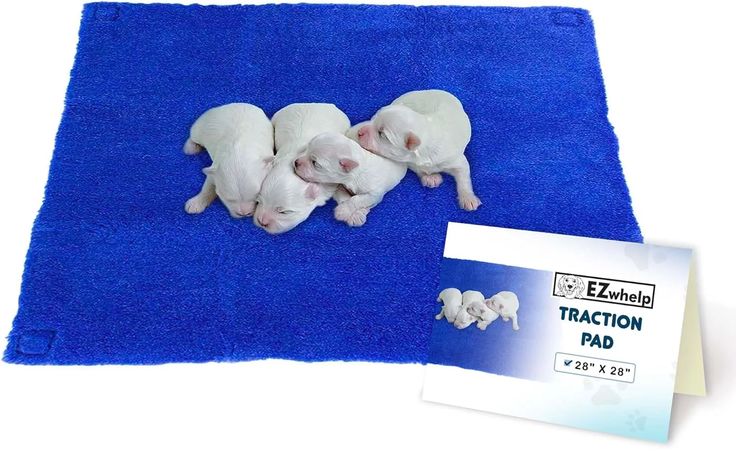 EZwhelp Traction Pad, Soft, Stable, and Washable Whelping-Box Base Mat, Puppy-Pen Floor Protector Pad, 38x38