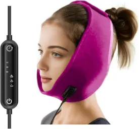Face Heating Pad, TMJ Relief with USB Electric Wrap 3 Stage Heat for Face Jaw Chin Wisdom Teeth, Oral and Facial Surgery, Pink