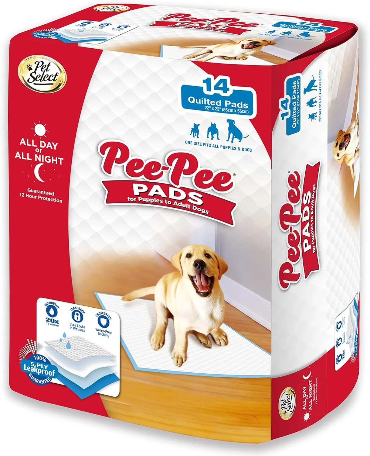Four Paws Pet Select Pee Pee Pads for Dogs and Puppies 14 Count Standard 22" x 23"