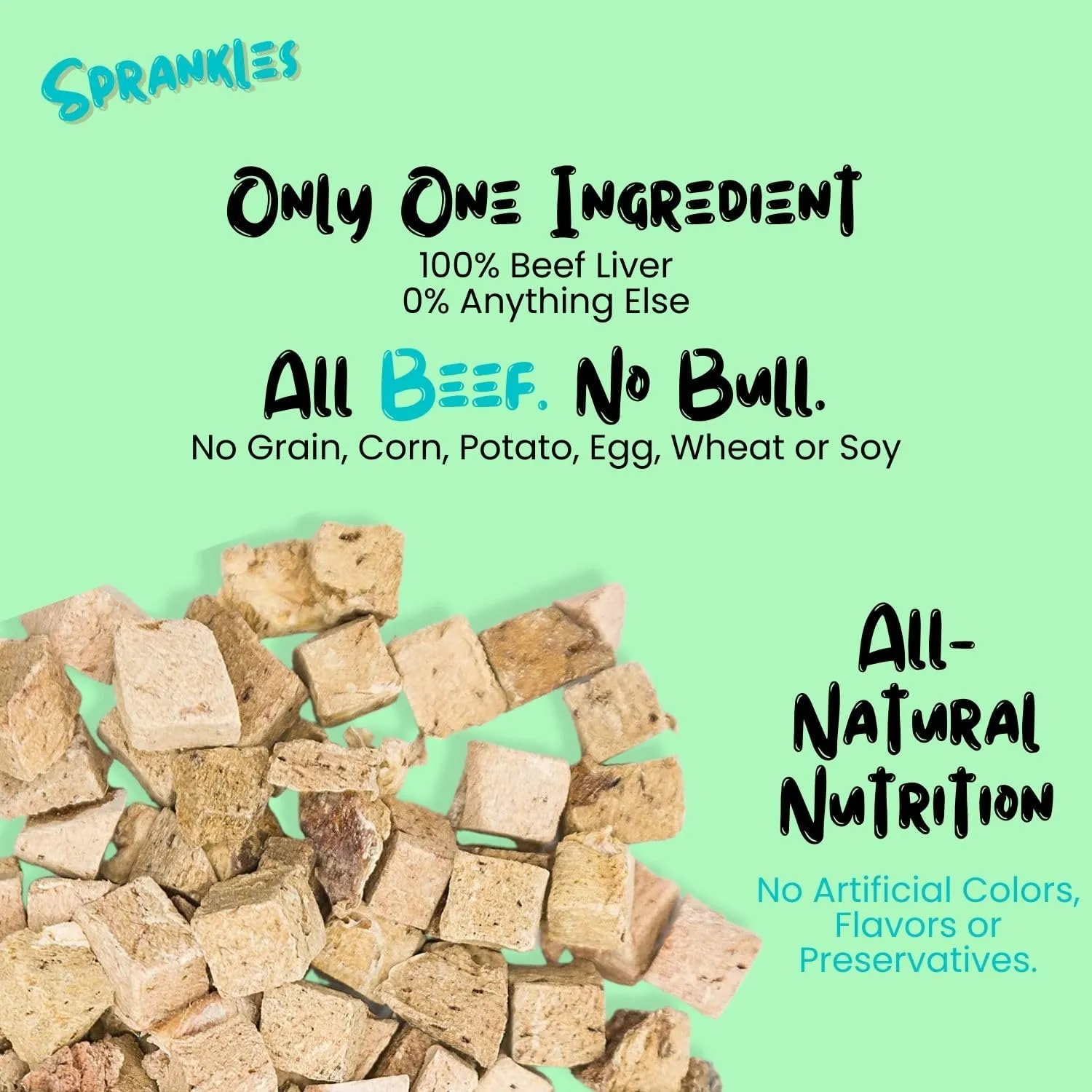 Freeze Dried Beef Liver Treats for Cats & Dogs - 1LB Big Bag Single Ingredient All Natural Grain-Free, High Protein, Made in USA - Perfect for Training, Topper or Snack