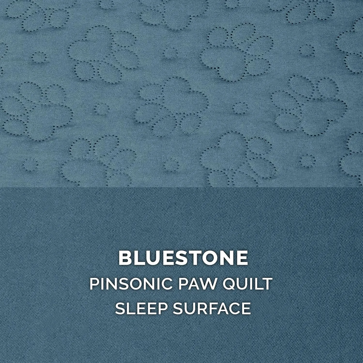 Furhaven Cooling Gel Dog Bed for Large/Medium Dogs w/ Removable Bolsters & Washable Cover, For Dogs Up to 55 lbs - Pinsonic Quilted Paw L Shaped Chaise - Bluestone, Large