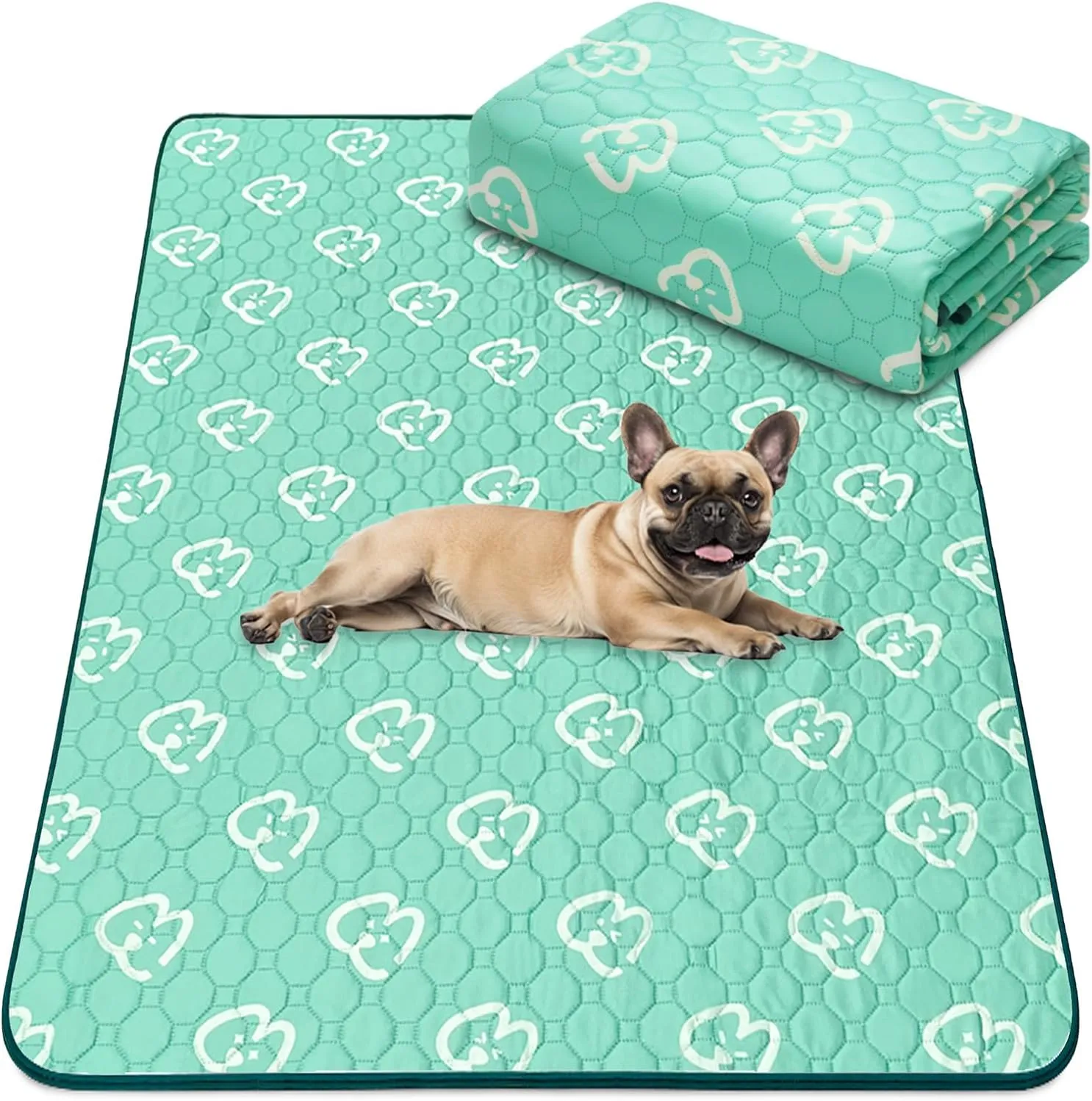 FXW Washable Pee Pads for Dogs, Puppy Pads with Super Absorbent, 63" x 39", Specifically Designed for 24inch 6 Panels Dog Playpen, Rectangle