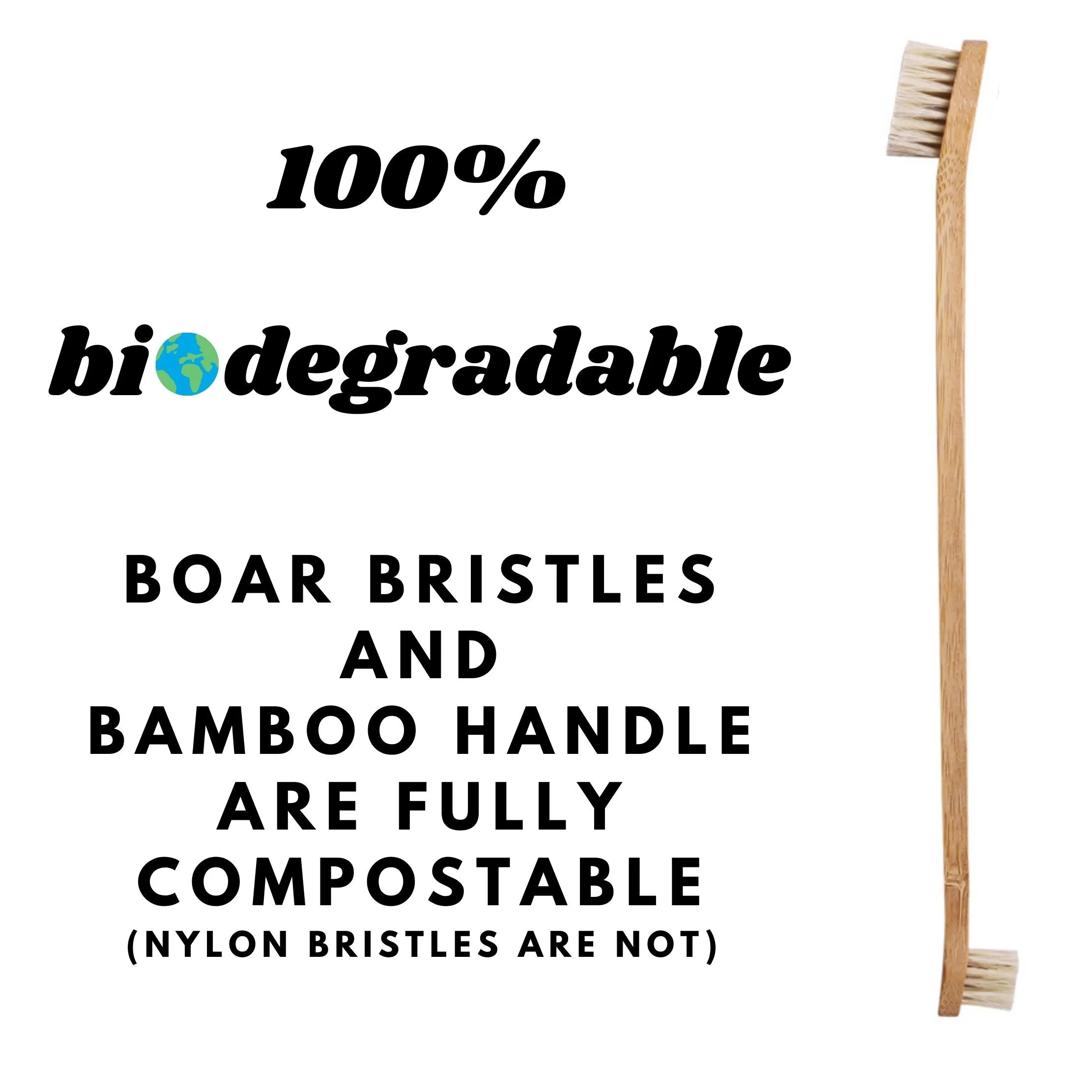 Gaia Guy Sustainable Bamboo and Boar Bristle Pet Toothbrushes