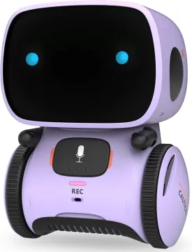 GILOBABY Kids Robot Toys, Interactive Toys Companion Smart Talking Robotic with Voice Control Touch Sensor, Singing, Dancing, Recording, Repeat, Birthday Gifts for Girls Ages 3  Years (Purple)