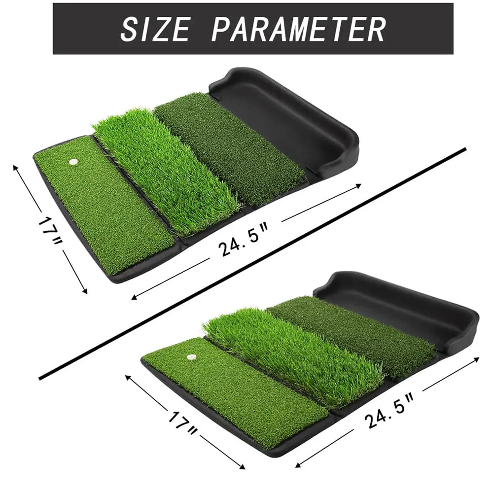 Golf Hitting Mat with Ball Tray 4 IN 1
