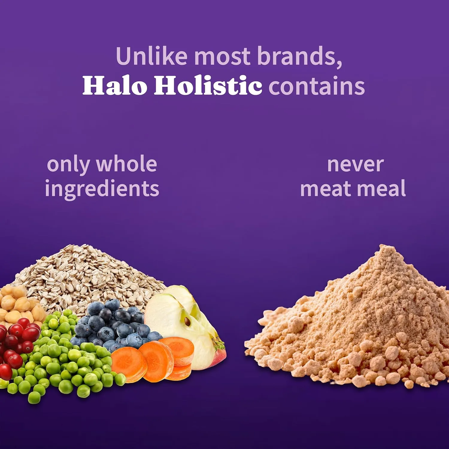 Halo Holistic Adult Dog Vegan Plant-Based Recipe with Superfoods 3.5 lb Bag