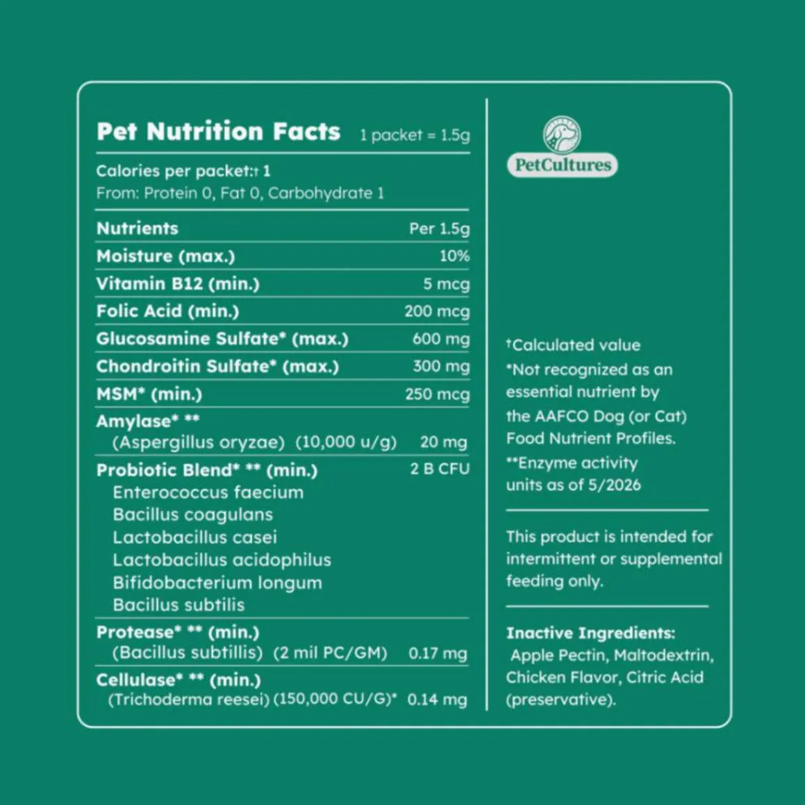 Hip & Joint Formula with Glucosamine and Probiotics | Pro Formula