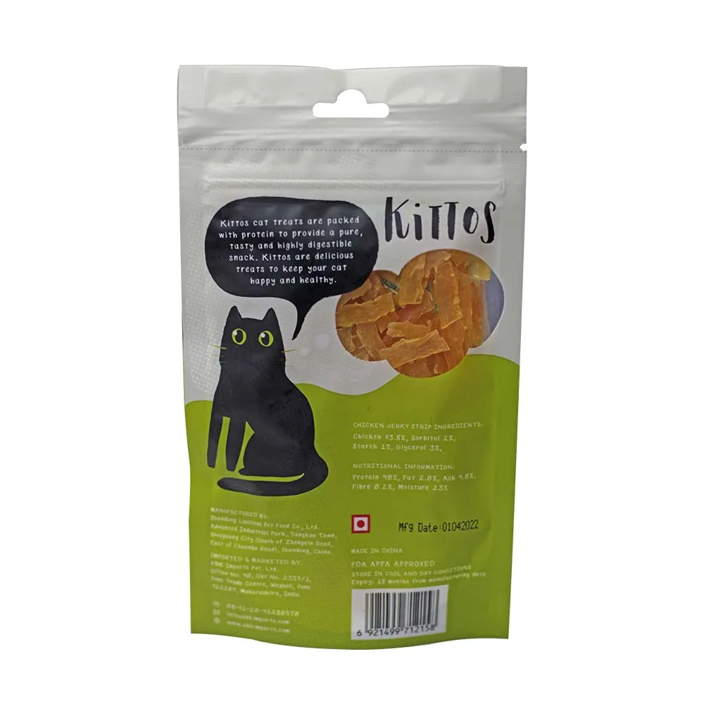 Kittos Purr Fect Chicken Jerky Strips Cat Treats