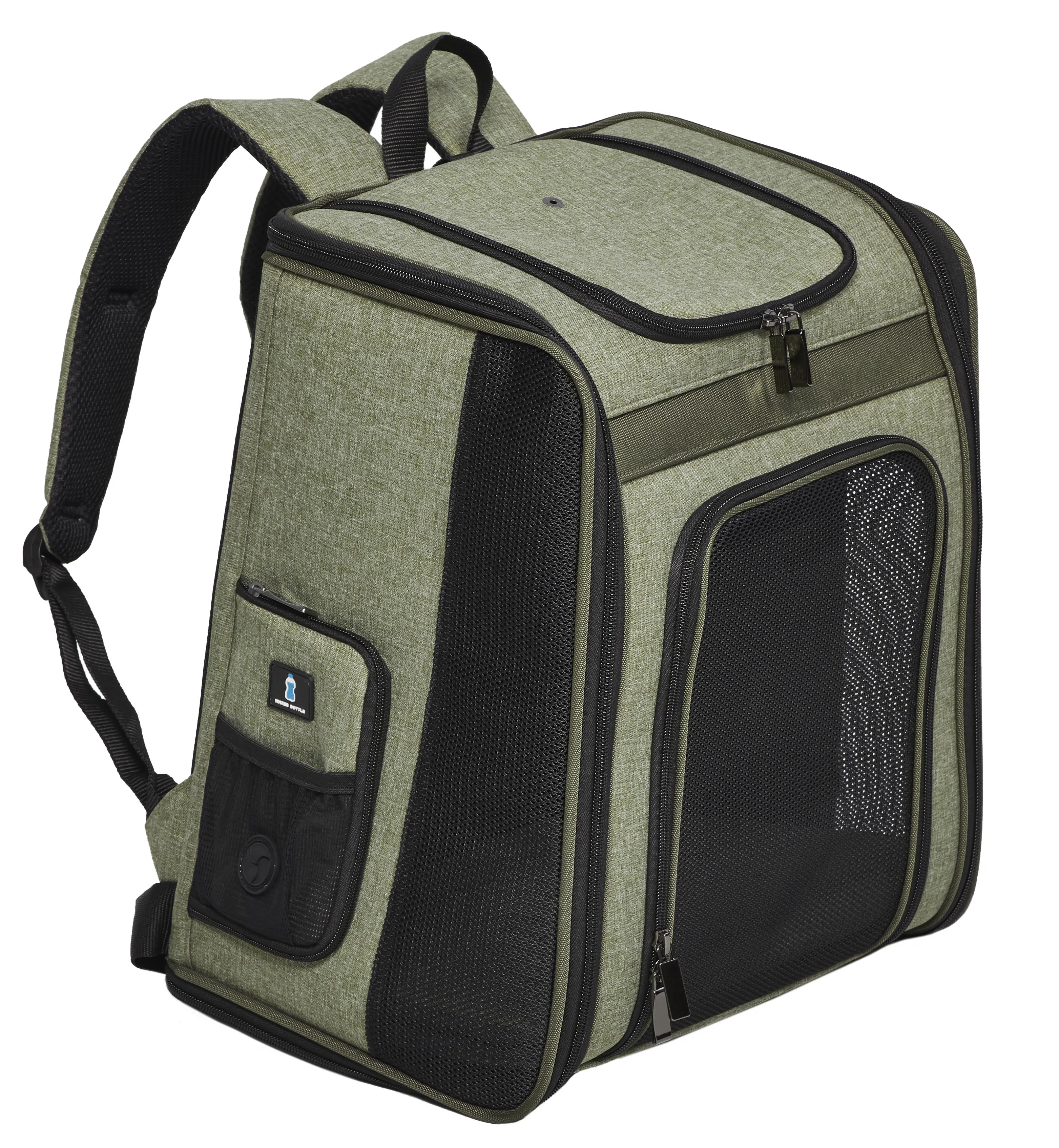 Midwest Day Tripper Travel Dog Backpack Pet Carrier - Green - 10.8" X 14.6" X 16.9" Inches