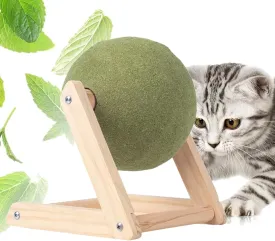 Minty Fresh Cat Toys - Interactive Catnip Roller Ball & Floor Play Set (Small)