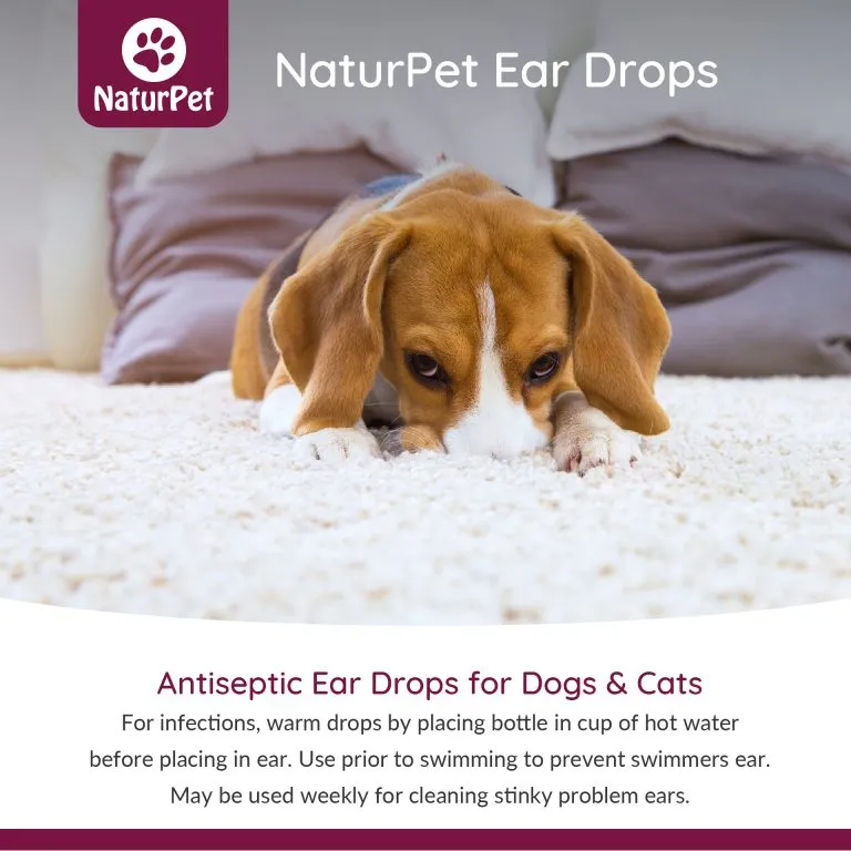 NaturPet Ear Drops for Dog Ear Infection (30ml/1oz)