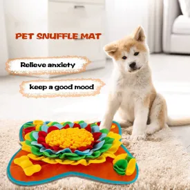 New Smelling Mat for Dogs | Colorful Flower & Bone Design | Pet Smell Training Blanket to Consume Physical Energy