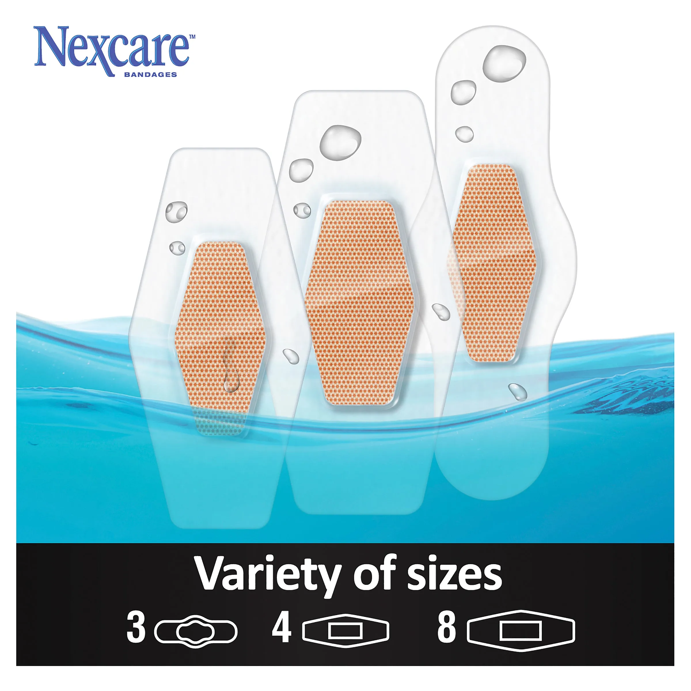 Nexcare Max Hold Waterproof Strips Assorterd 15 Pack