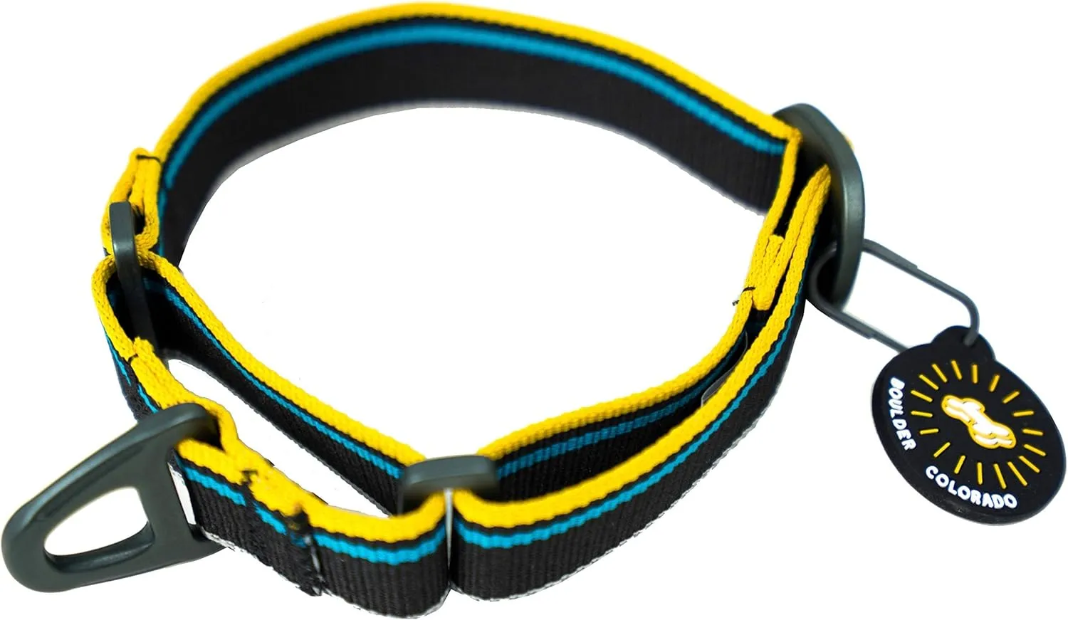 OllyDog Martingale Mesa Collar, Limited Cinch Slide-On Martingale Collar for Dogs with Reflective Webbing, No Buckle, Puppy Collar, Pet Supplies (Small, Anthracite)