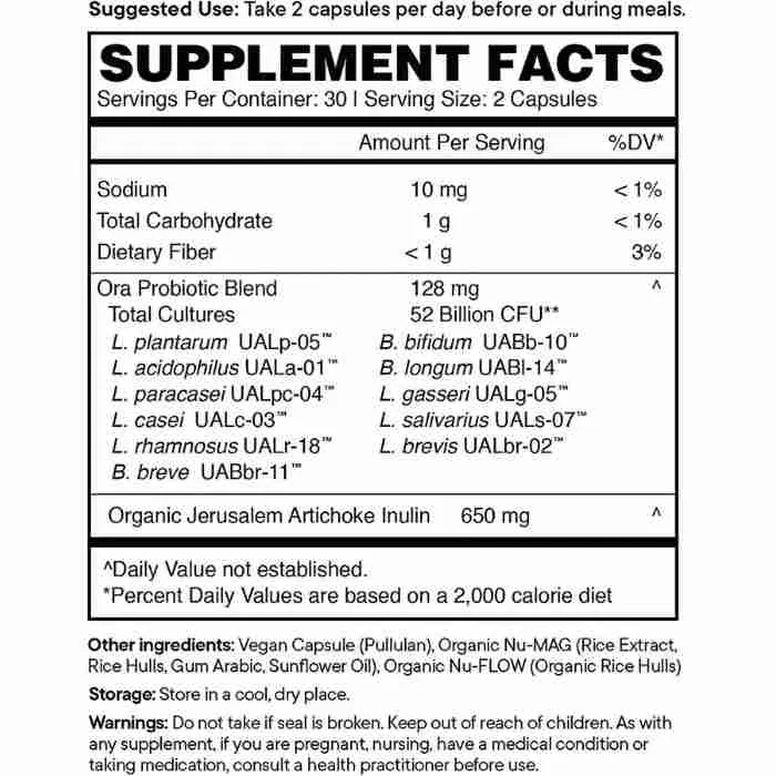 Ora - Trust Your Gut: Probiotics   Prebiotics