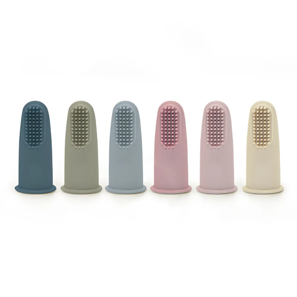 PAWS ASIA Manufacturers Custom Food Grade Silicone Portable Dog Dental Care Pet Finger Toothbrush Teeth Cleaning Tool