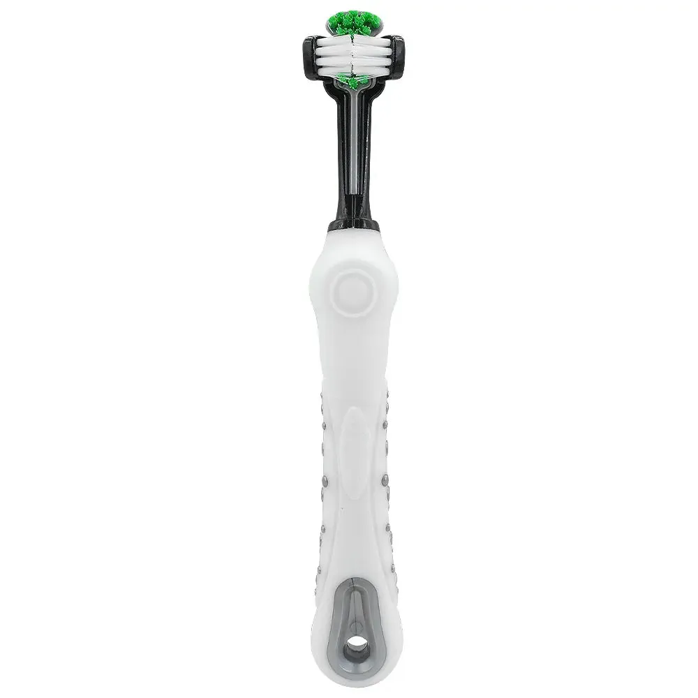 PawsomeCare Dog Toothbrush - Three-Sided Pet Dental Brush for Fresh Breath, Tartar Control, and Gentle Teeth Cleaning