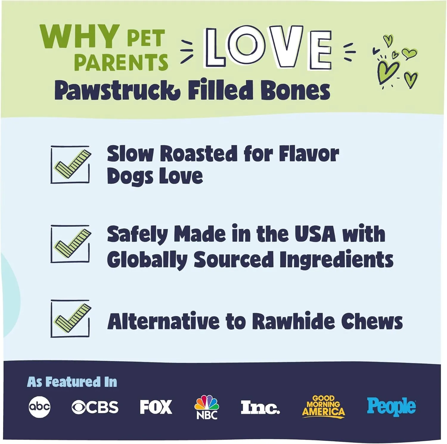 Pawstruck Large 5-6" Filled Dog Bones, Peanut Butter Flavor - Made in USA, Long Lasting Stuffed Femur for Aggressive Chewers, Dental Treat - Pack of 3, Packaging May Vary
