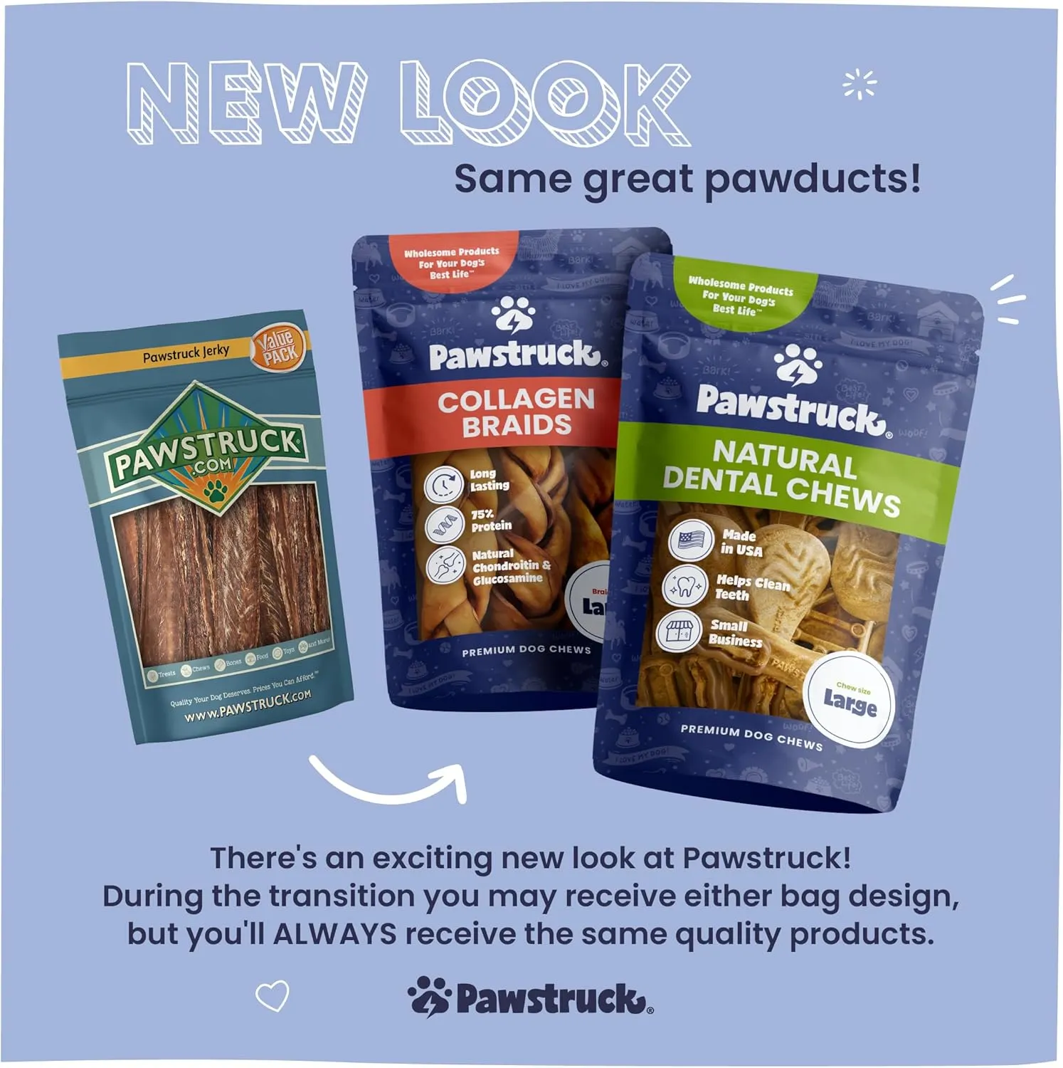 Pawstruck Small 3 Filled Dog Bones Variety Pack - Peanut Butter, Cheese & Bacon, Beef Flavors - Made in USA Long Lasting Stuffed Femur Treat for Aggressive Chewers - Pack of 3 - Packaging May Vary